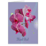 Pink Orchids Thank You Card