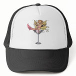 Pink Outfit Martini Glass 3D Fairy Girl - Colour hats