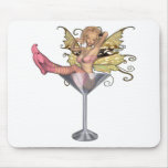 Pink Outfit Martini Glass 3D Fairy Girl - Colour mousepads