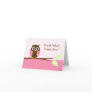 Pink Owl Thank You Cards