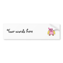 Pink owl with white polka dots