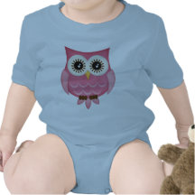 Pink Owls Baby Bodysuits