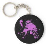 PINK PAINT SPLATTER keychains
