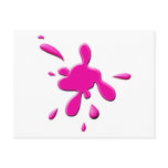 Pink Paint Splodge postcards