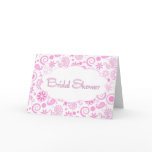 Pink Paisley Bridal Shower Invitation Greeting Cards