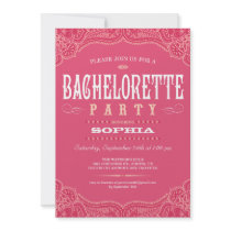 Pink Paisley Invitations for a Bachelorette Party