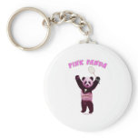 Pink Panda Badminton keychains