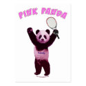 Pink Panda Bear Tennis business cards
