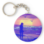 Pink Paradise By Michelle Wilder Keychain