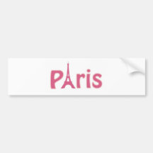 Pink Paris Bumper Sticker