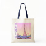 Pink Paris Illustration Tote Bag