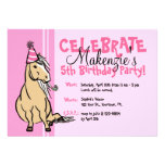 Pink Party Pony Girls Birthday Personalized Invite