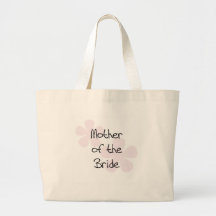 Pink Pastel Flowers Mother of Bride Tote Bags