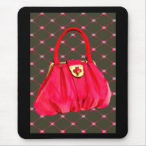 Pink Patent Shoulder Bag Mouse Pads