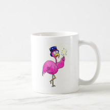 Pink Patriotic Flamingo Hat Sparkler Mugs