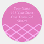 pink pattern address labels sticker