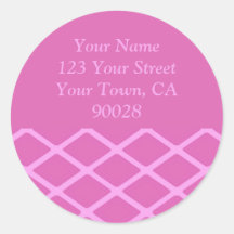 pink pattern address labels sticker