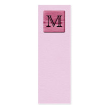 Pink Patterned Image, with Custom Monogram Letter Business Card Templates