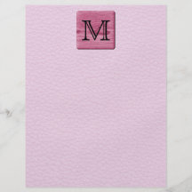 Pink Patterned Image, with Custom Monogram Letter Custom Flyer