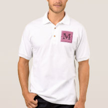 Pink Patterned Image, with Custom Monogram Letter. T-shirts