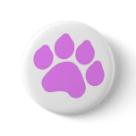 Pink Paw Print Button