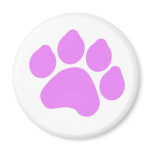 Pink Paw Print Magnet