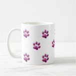 Pink Paw Print Mug