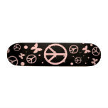 Pink Peace and Butterflies skateboards