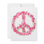 Pink Peace Flowers invitations
