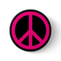 Pink Peace Sign Button