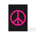 Pink Peace Sign Card