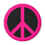 Pink Peace Sign Magnet