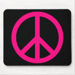 Pink Peace Sign Mousepad