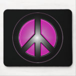 pink peace sign mousepads