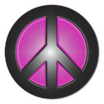 Pink Peace sign stickers