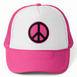 Pink Peace Symbol Hat