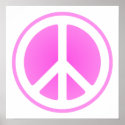 Pink Peace Symbol Poster posters