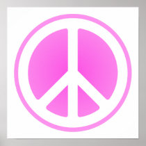 Pink Peace Symbol Poster