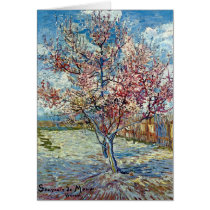 Pink Peach Tree in Blossom, Vincent van Gogh Greeting Card