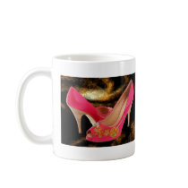Pink Peeptoe Pumps with Swarovski Crystals Mugs
