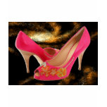 Pink Peeptoe Pumps with Swarovski Crystals t-shirts