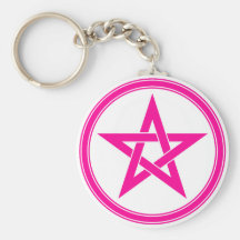 pink pentacle keychains