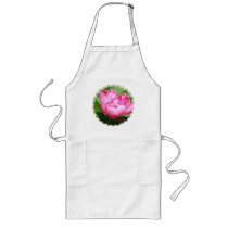 Pink Peony Long Apron