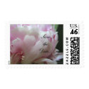 Pink Peony Wedding Invitation Postage Stamps