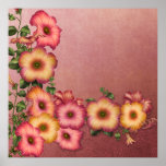 Pink Petunias Pink Flower Office Wall Art Poster
