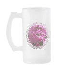 Pink Phlox Frosted Beer Mug