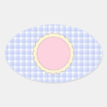 Pink Pie. Strawberry Tart. Blue check. stickers