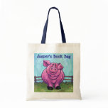 Pink Pig Book Bag