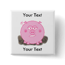 Pink Pig Flair Button