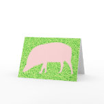 Pink Pig Greeting Card